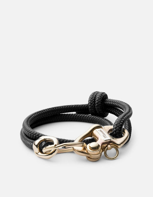 Miansai Bracelets New Picton Rope Keychain, Brass Solid Black