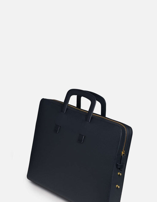 Miansai Bags Slim Briefcase, Textured Navy Blue Navy Blue / O/S