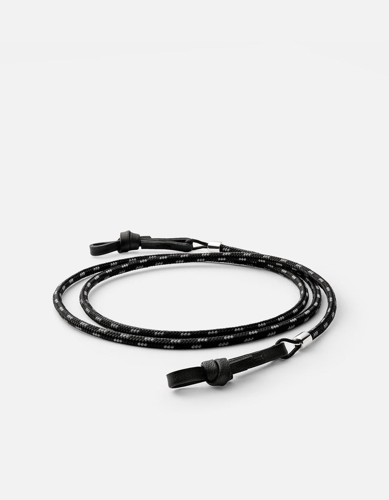 Miansai Sunglasses Nexus Nylon Sunglass Cord, Sterling Silver Slate / O/S