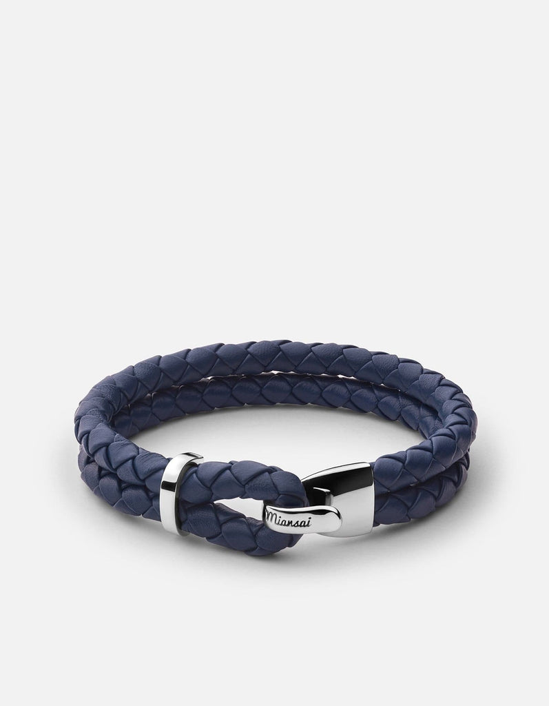 Miansai Bracelets Beacon Leather, Sterling Silver