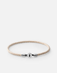 Miansai Bracelets Nexus Cotton Rope Bracelet, Sterling Silver