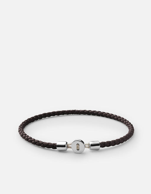Miansai Bracelets Nexus Leather Bracelet, Sterling Silver Brown / M
