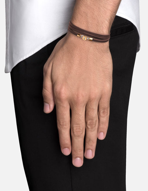 Miansai Bracelets Nexus Wrap Bracelet, Gold Vermeil