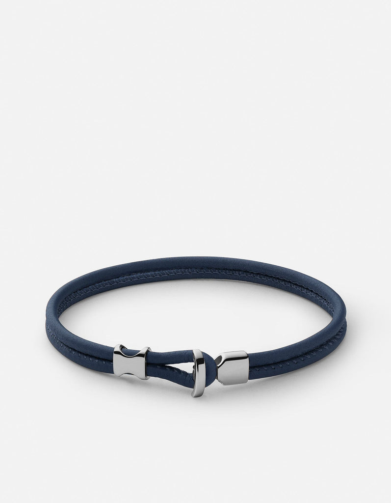Miansai Bracelets Orson Loop Leather Bracelet, Sterling Silver