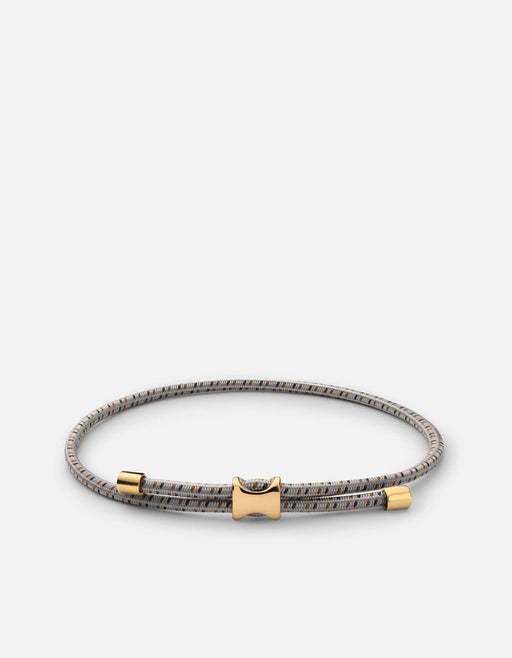 Miansai Bracelets Orson Pull Bungee Rope Bracelet, Gold Vermeil Gray/Brown / O/S