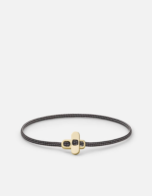 Miansai Bracelets Metric 2.5mm Rope Bracelet, Gold Vermeil Black/Grey / M / Monogram: No