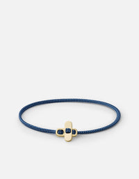 Miansai Bracelets Metric 2.5mm Rope Bracelet, Gold Vermeil Dark Blue / M / Monogram: No