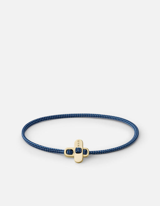 Miansai Bracelets Metric 2.5mm Rope Bracelet, Gold Vermeil Dark Blue / M / Monogram: Yes
