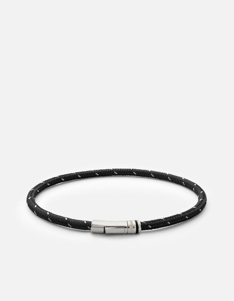 Miansai Bracelets Juno Rope Bracelet, Sterling Silver Black/Steel / M