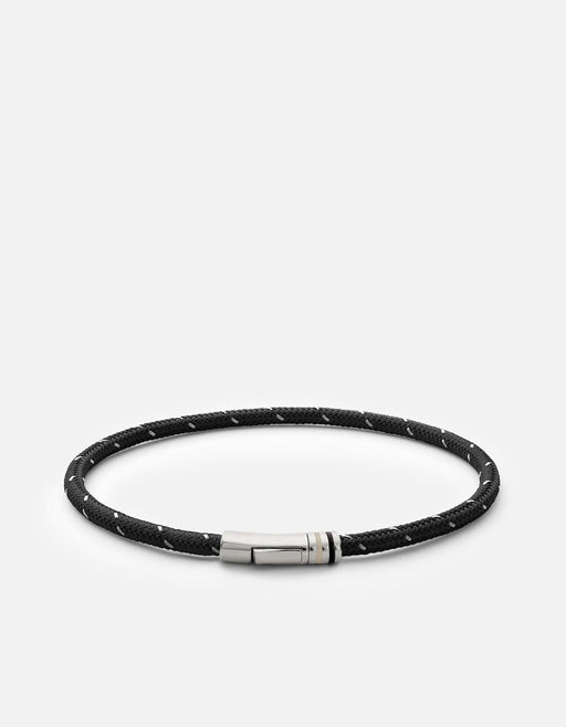 Miansai Bracelets Juno Rope Bracelet, Sterling Silver Black/Steel / M
