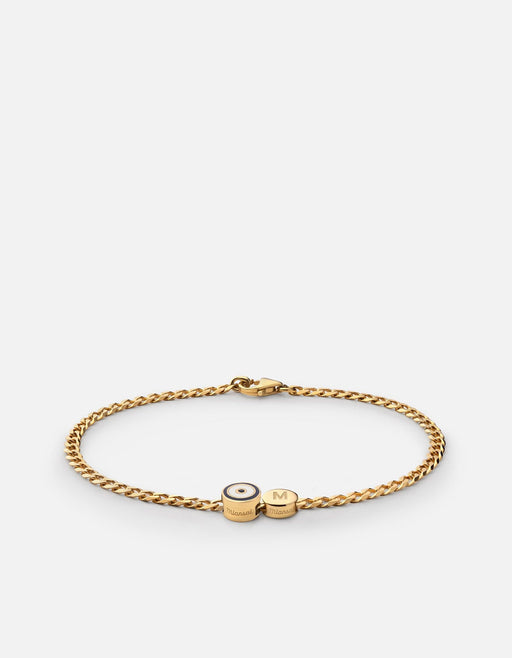 Miansai Bracelets Opus Sapphire Type Chain Bracelet, Gold Vermeil/Blue