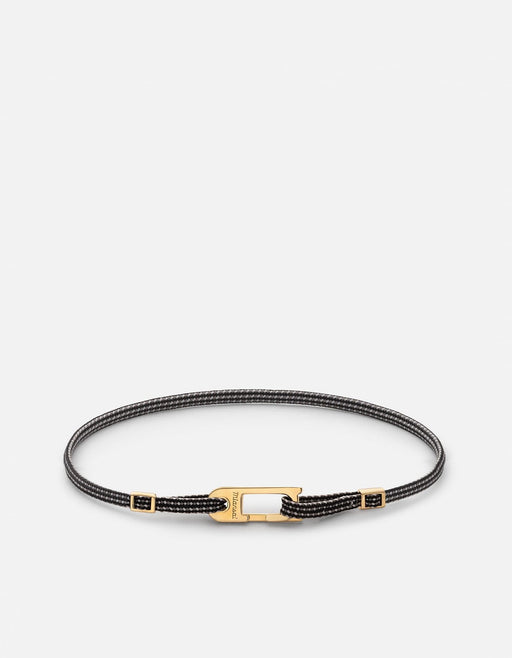 Miansai Bracelets Annex Pull Bracelet, Gold Vermeil Black/Grey / O/S
