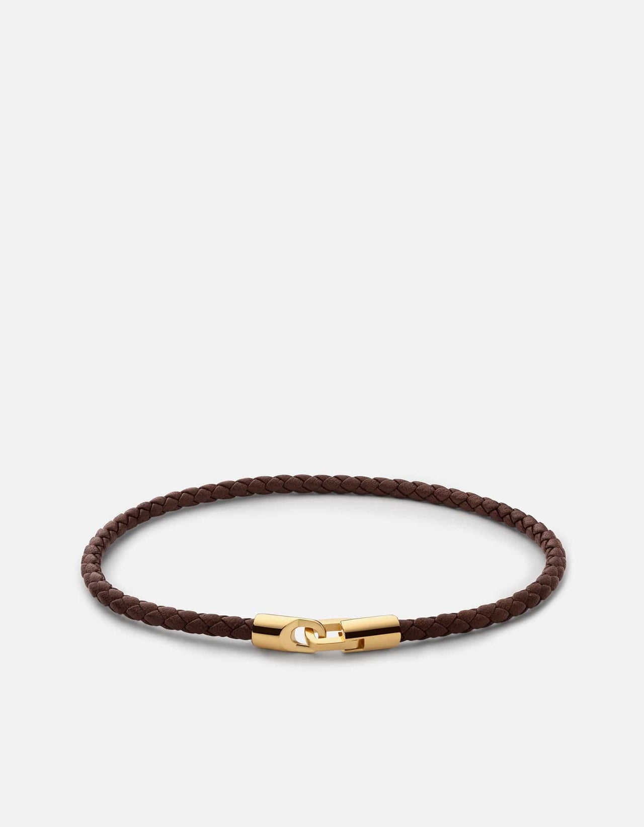 Cruz Leather Bracelet, Gold Vermeil Men's Bracelets Miansai