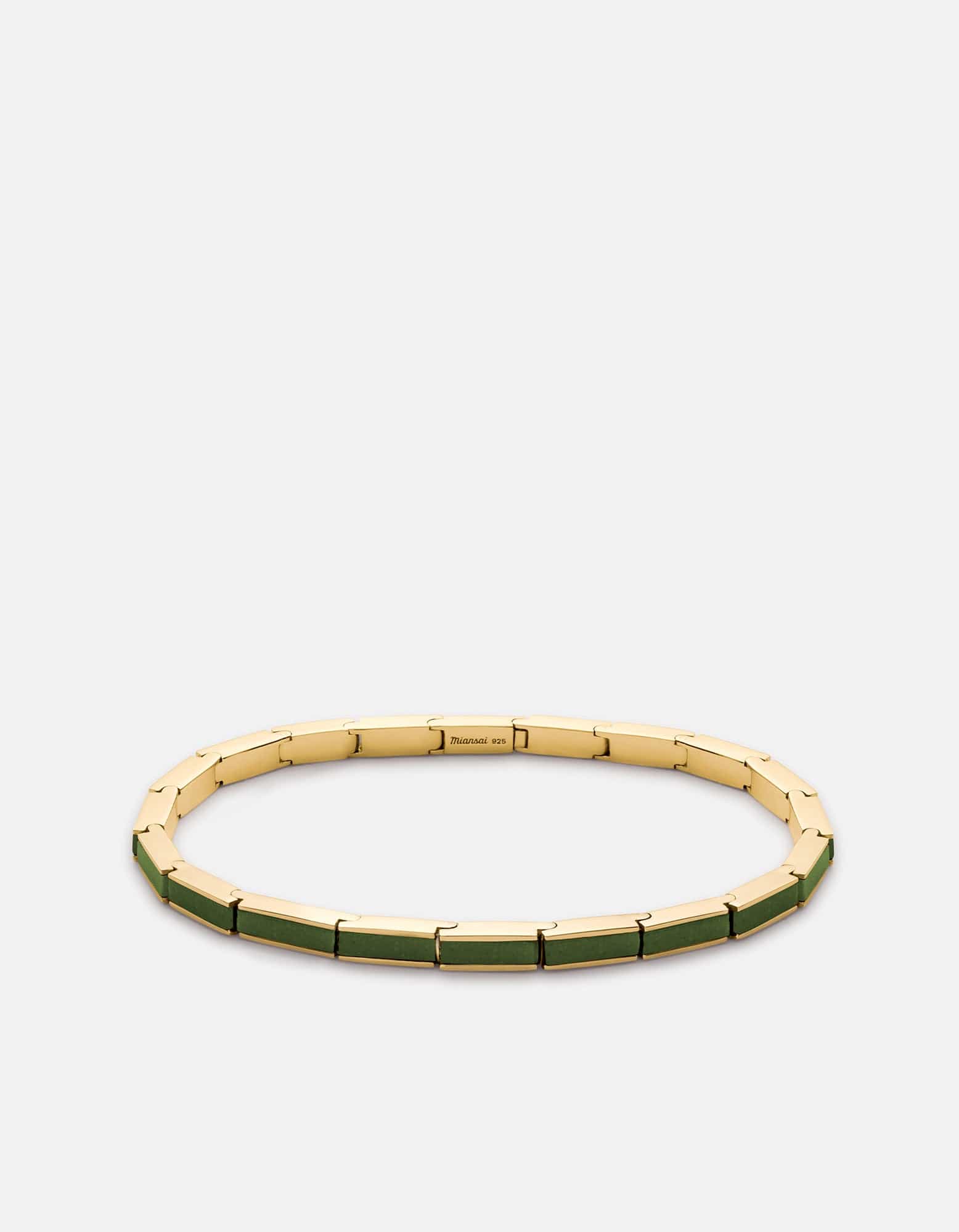 Line Aventurine Bracelet, Gold Vermeil | Men\'s Bracelets | Miansai