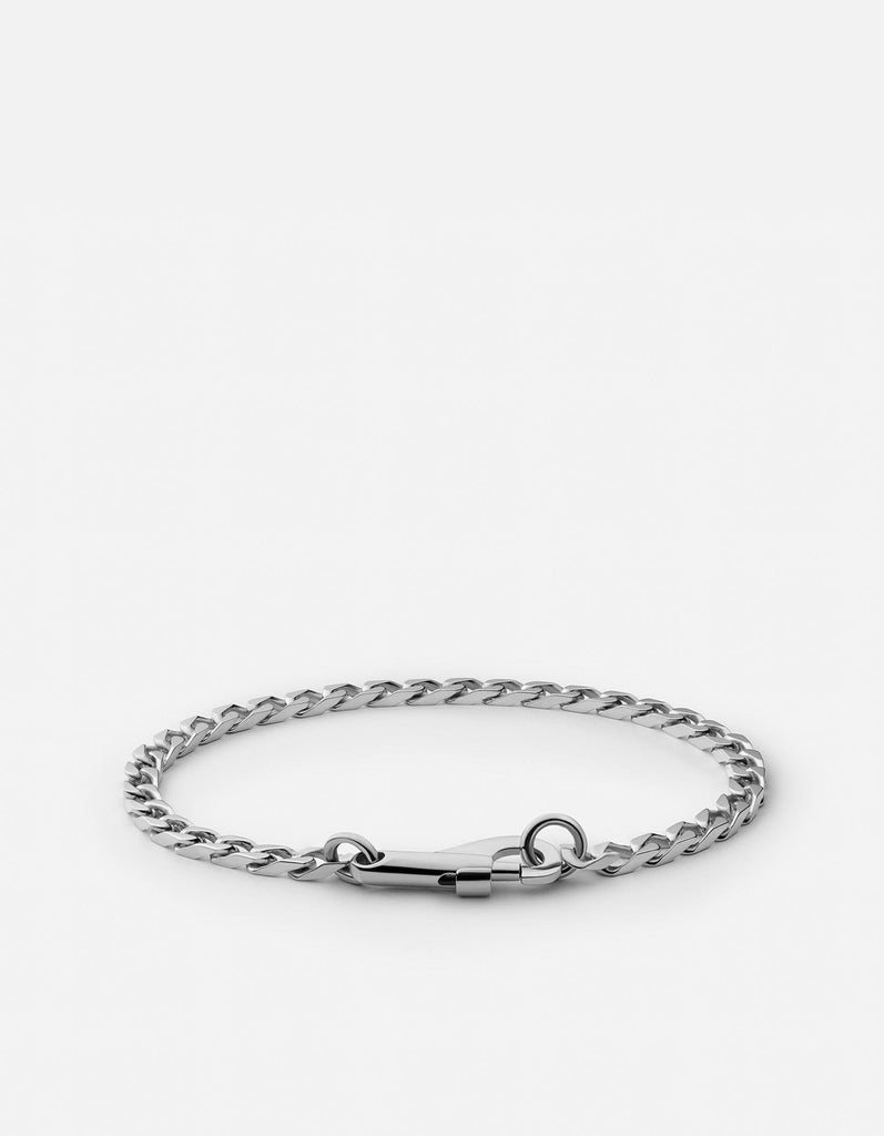 Miansai Bracelets 4mm Snap Chain Bracelet, Sterling Silver Polished Silver / S