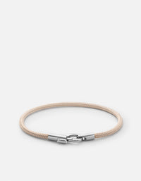 Miansai Bracelets Snap Rope Bracelet, Sterling Silver Tan / S