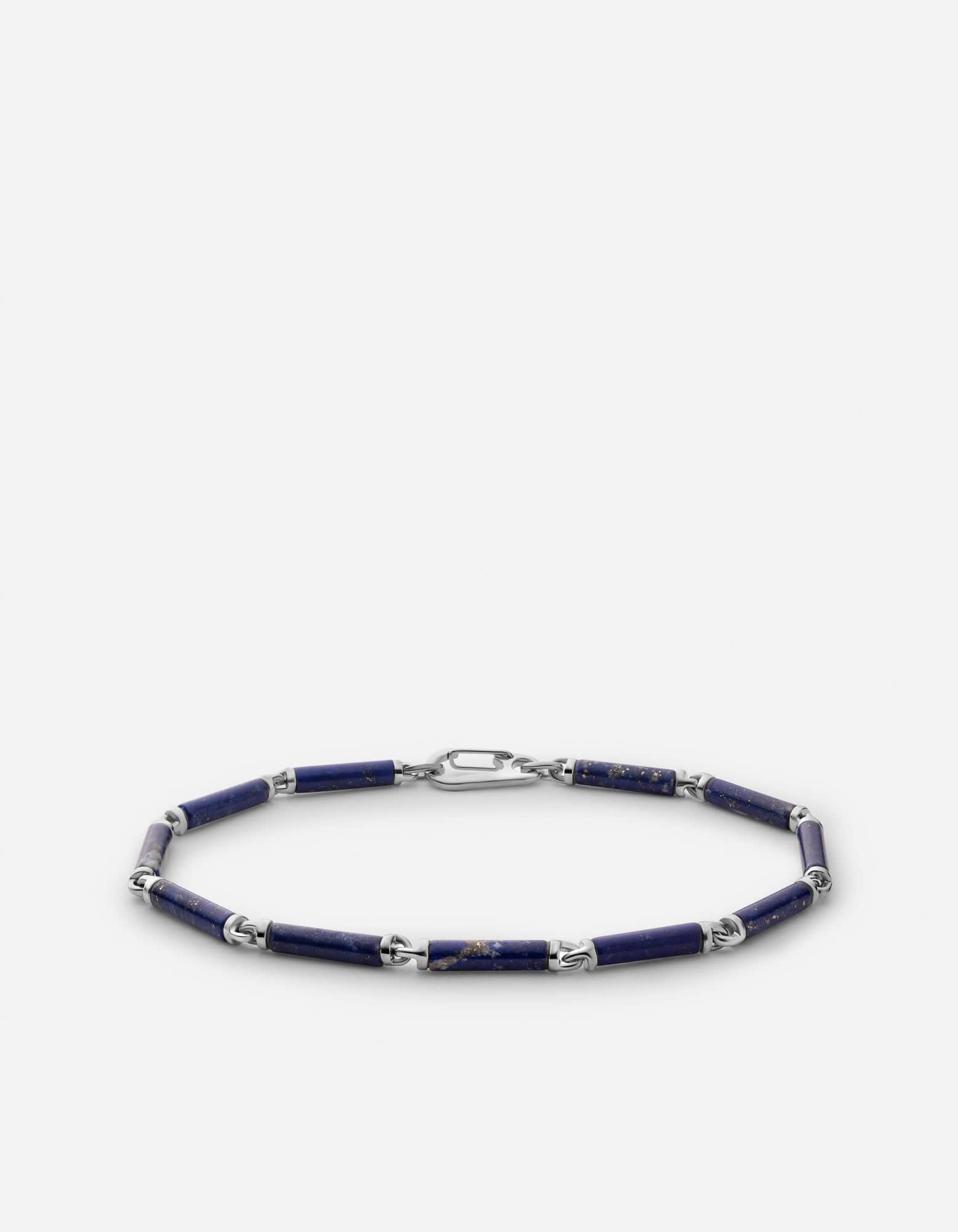 Akio Bead Bracelet Sterling Silver Sustainable Lapis Men's | Miansai