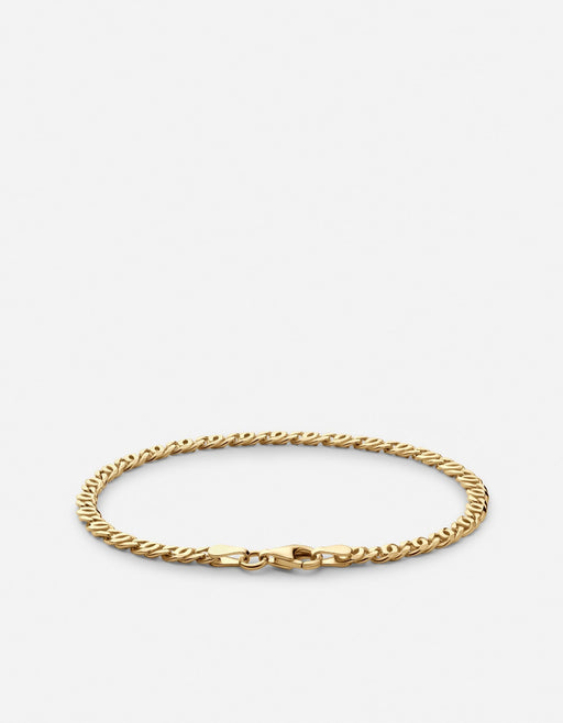 Miansai Bracelets Flat Pyper Bracelet, Gold Vermeil Polished Gold / S