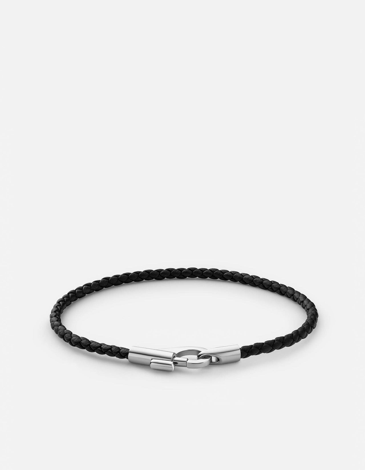 Miansai Men's Snap Leather Bracelet, Sterling Silver, Size S
