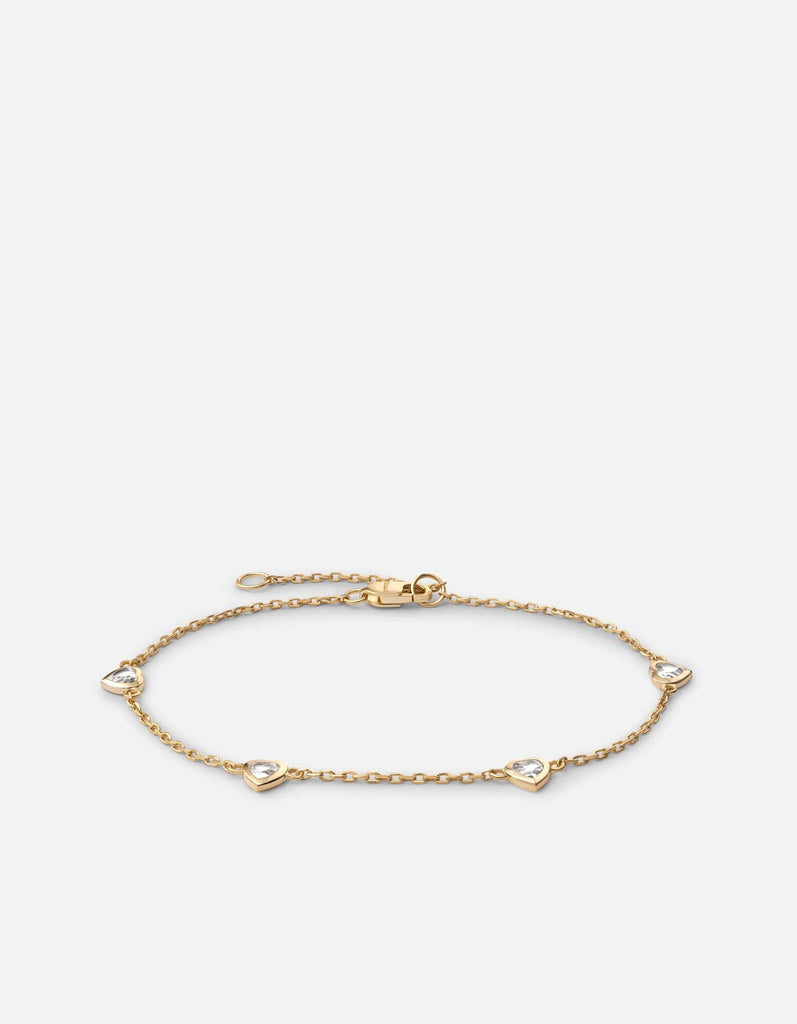 Miansai Bracelets Amore Topaz Heart Bracelet, Gold Vermeil Polished Gold/Topaz / XS/S
