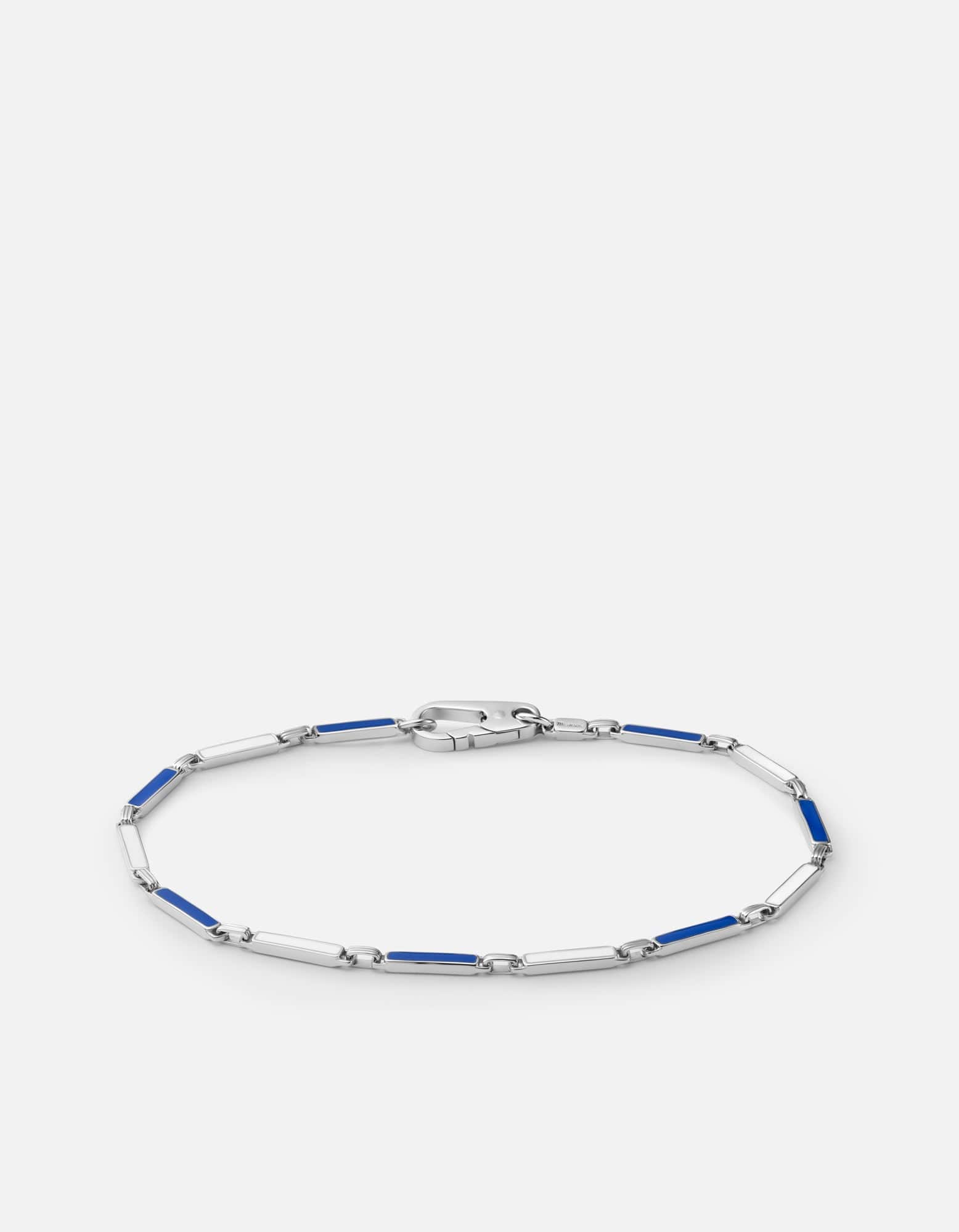 Tye Link Bracelet, Sterling Silver w/Enamel | Men's Bracelets