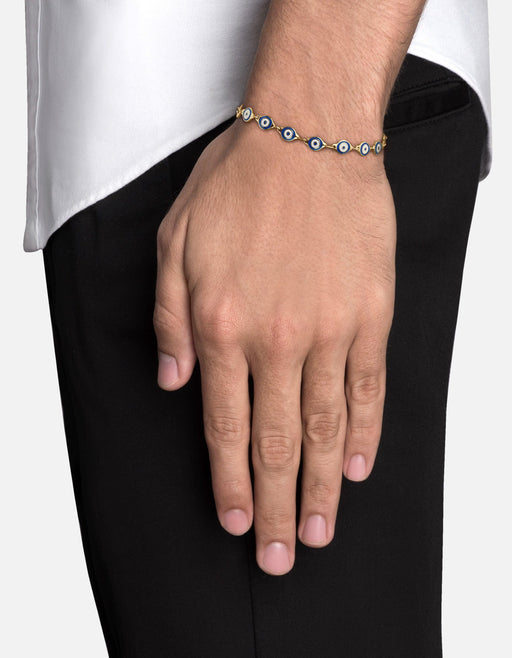 Miansai Bracelets Blue Eye Bracelet, Gold Vermeil/Blue