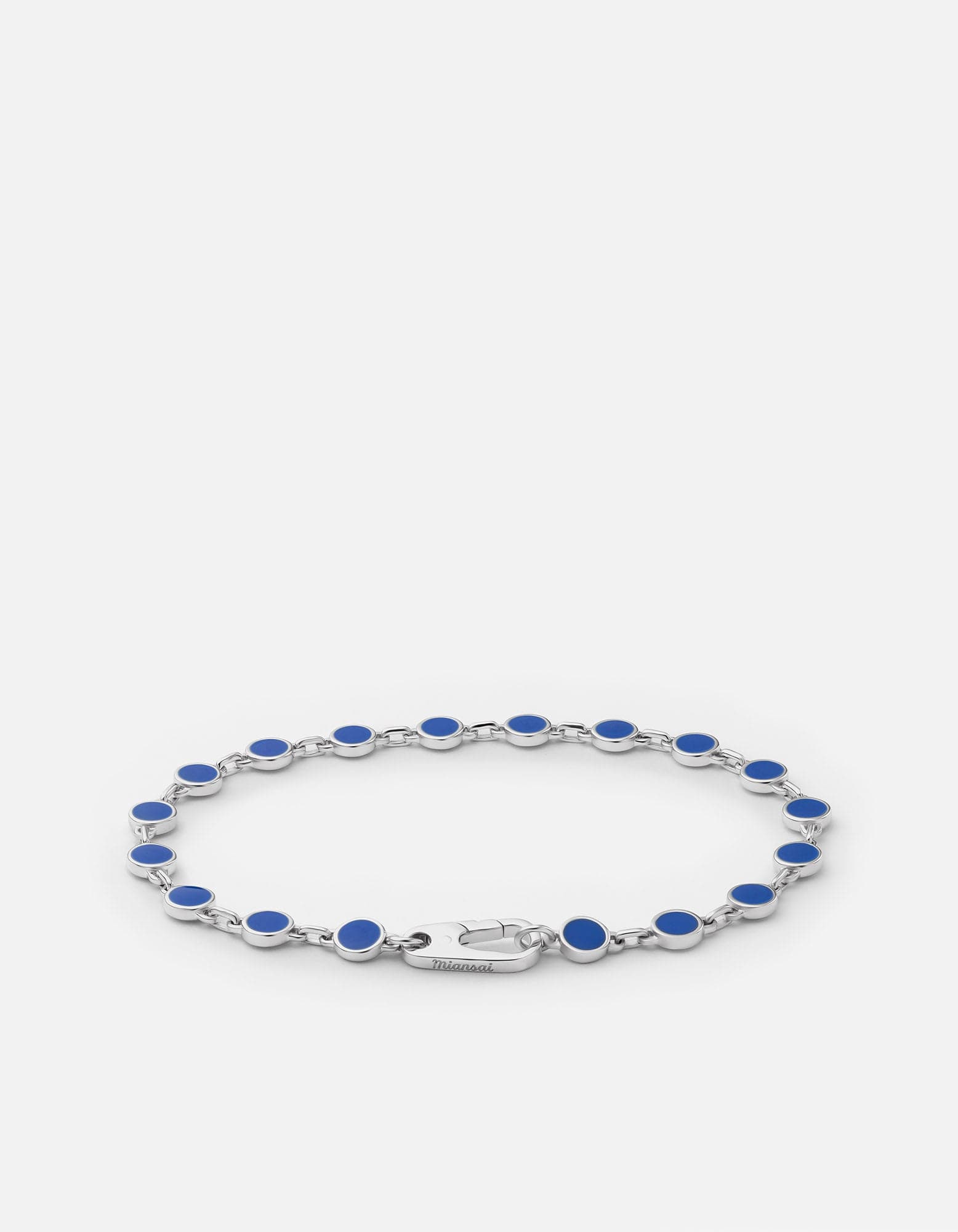Men's Oz Link Chain Bracelet, Sterling Silver / Blue | Miansai