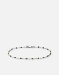 Miansai Bracelets Ciro Chain Bracelet, Sterling Silver w/Green Enamel Green / S