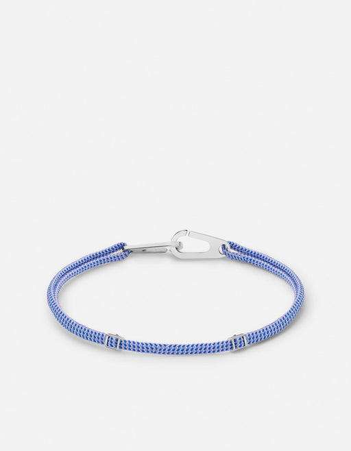 Miansai Bracelets Dima Pull Rope Bracelet, Sterling Silver Light Blue / O/S