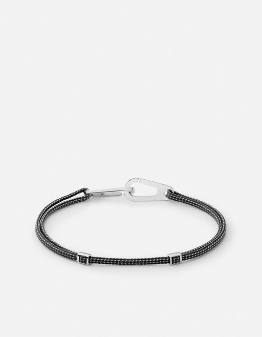 Miansai Bracelets Dima Pull Rope Bracelet, Sterling Silver Black/Grey / O/S