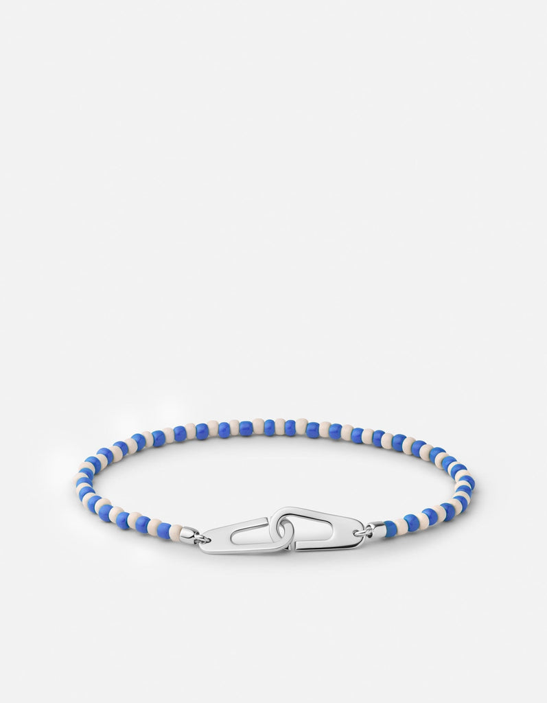 Miansai Bracelets Niko Bracelet, Sterling Silver / Blue Blue / M