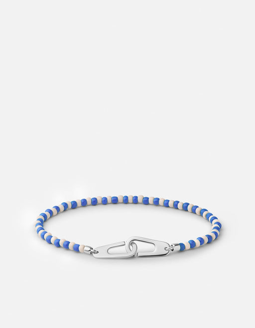 Miansai Bracelets Niko Bracelet, Sterling Silver / Blue Blue / M