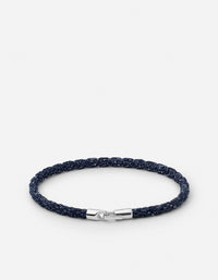 Miansai Bracelets Cruz Denim Bracelet, Sterling Silver