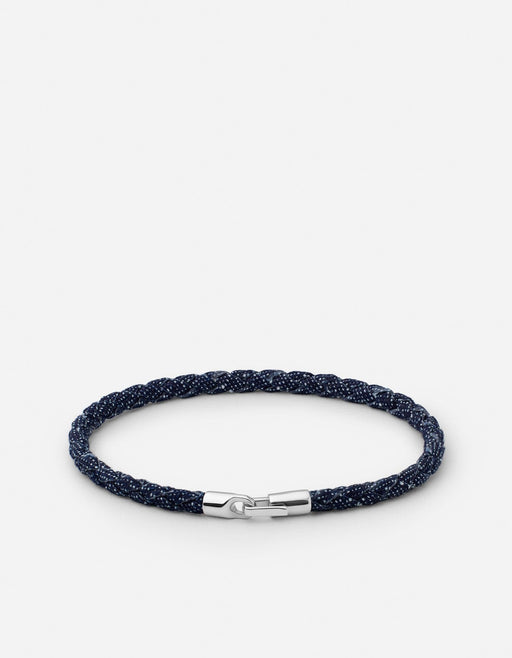 Miansai Bracelets Cruz Denim Bracelet, Sterling Silver