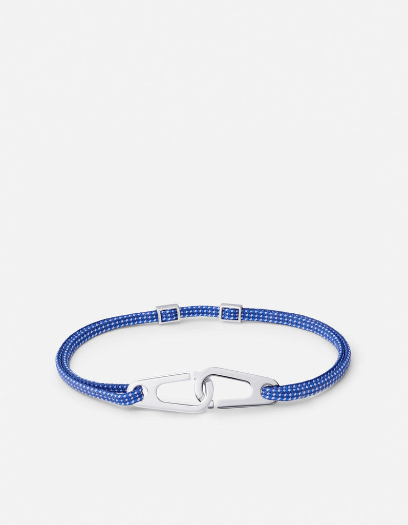 Miansai Bracelets Dima Pull Rope Bracelet, Sterling Silver Dark Blue / O/S