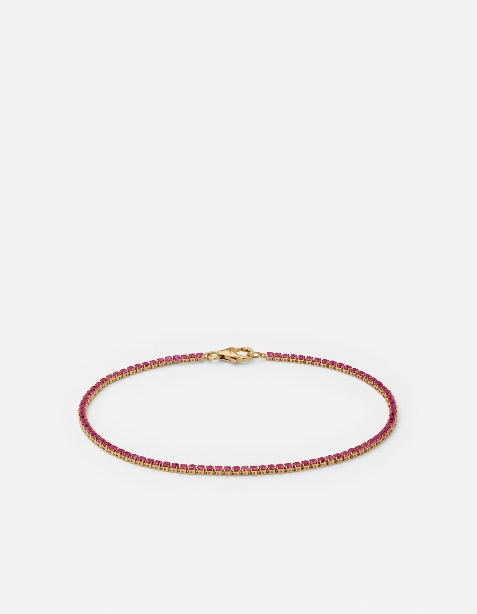 MiraiMicroTennisBracelet,GoldVermeil/Ruby