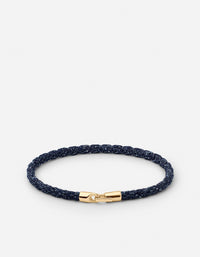 Miansai Bracelets Cruz Denim Bracelet, Gold Vermeil Navy Blue / M