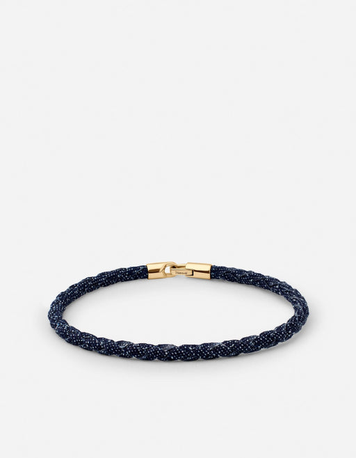 Miansai Bracelets Cruz Denim Bracelet, Gold Vermeil