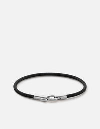 Miansai Bracelets Snap Rope Bracelet, Sterling Silver Black / S