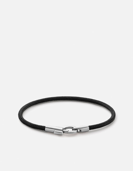 Miansai Bracelets Snap Rope Bracelet, Sterling Silver Black / S
