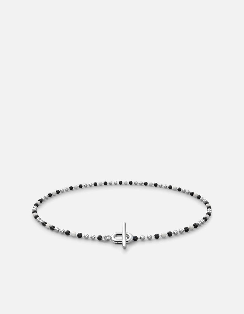 Miansai Bracelets Orb 1.5mm Chain Bracelet, Sterling Silver / Black Black/Cream / M
