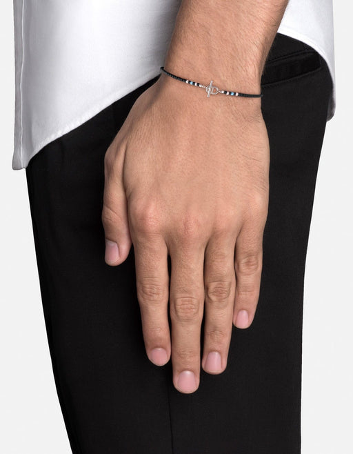 Miansai Bracelets Avi Bracelet, Sterling Silver / Black