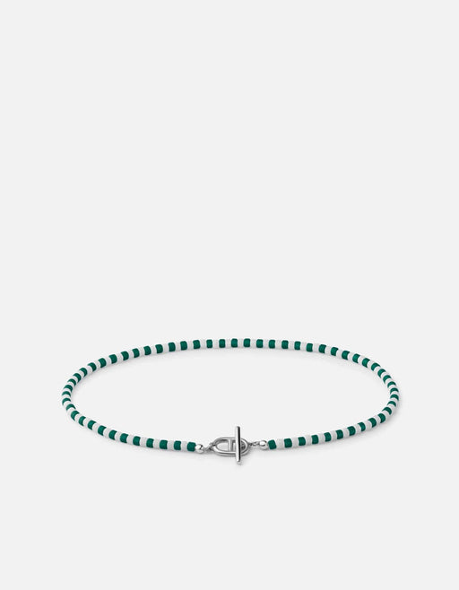 Miansai Bracelets Avi Bracelet, Sterling Silver / Green Green/White / M