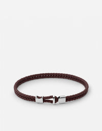 Miansai Bracelets Orson Braided Leather Bracelet, Sterling Silver / Brown