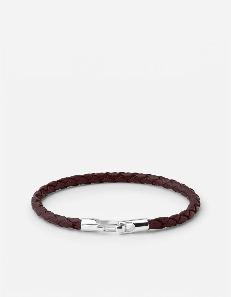 Miansai Bracelets Ames Leather Bracelet, Sterling Silver / Brown Brown / M