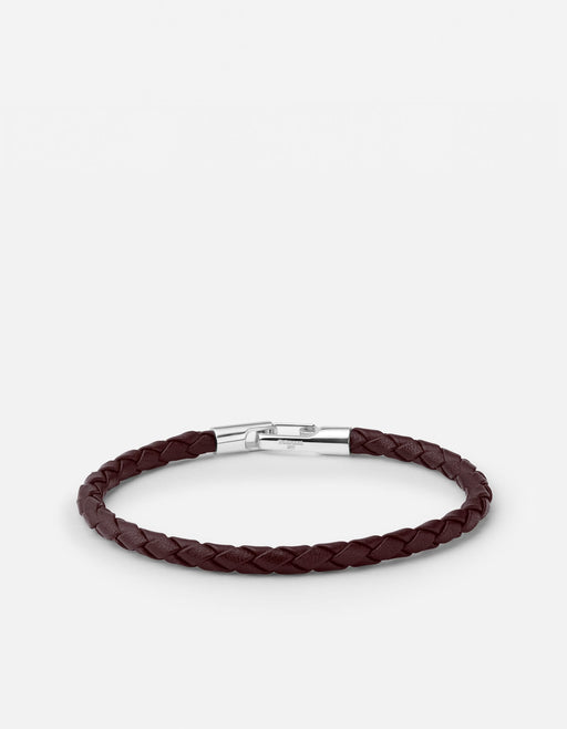 Miansai Bracelets Ames Leather Bracelet, Sterling Silver / Brown