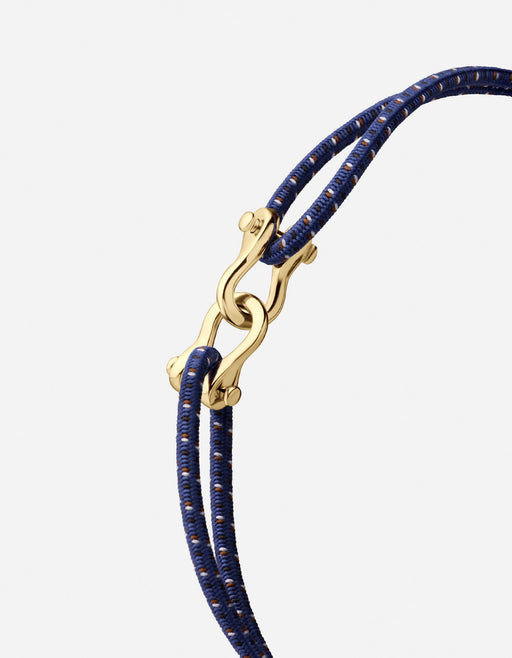 Miansai Bracelets Screw Cuff Bungee Bracelet, Gold Tone / Navy/Brown Navy/Brown / O/S