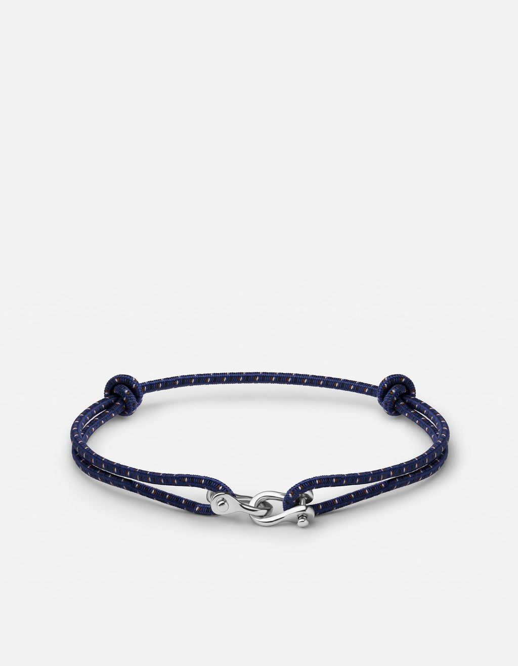 Miansai Bracelets Screw Cuff Bungee Bracelet, Silver Tone / Navy/Brown Navy/Brown / O/S