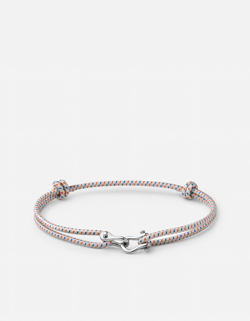 Miansai Bracelets Screw Cuff Bungee Bracelet, Silver Tone / Off-White Off White / O/S
