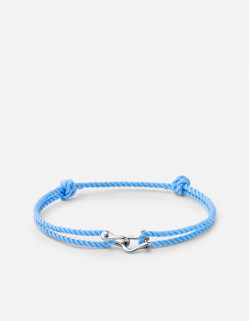 Miansai Bracelets Screw Cuff Rope Bracelet, Silver Tone / Light Blue Light Blue / O/S